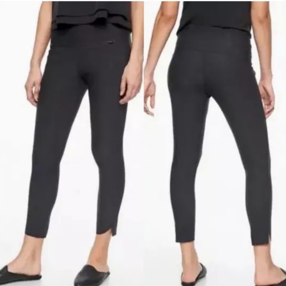 Athleta Stellar Crop Pants Black Size Small